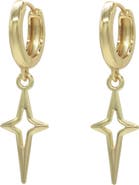 Velvet Luna Sparkle Charm Huggie Earrings