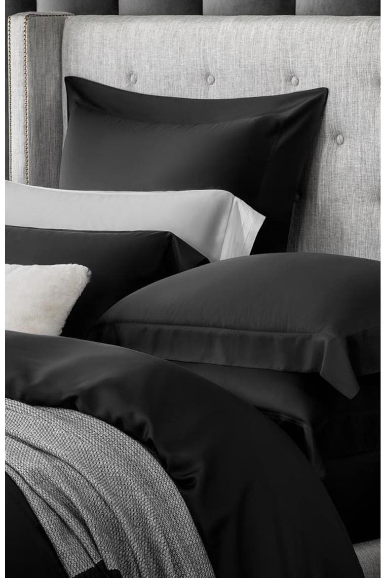 Sensa Duvet Cover, Alternate, color, Black