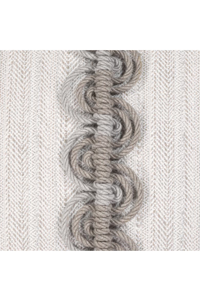 Dressage Pebble Hand Macrame Indoor & Outdoor Woven Accent Pillow, Alternate, color, Pebble