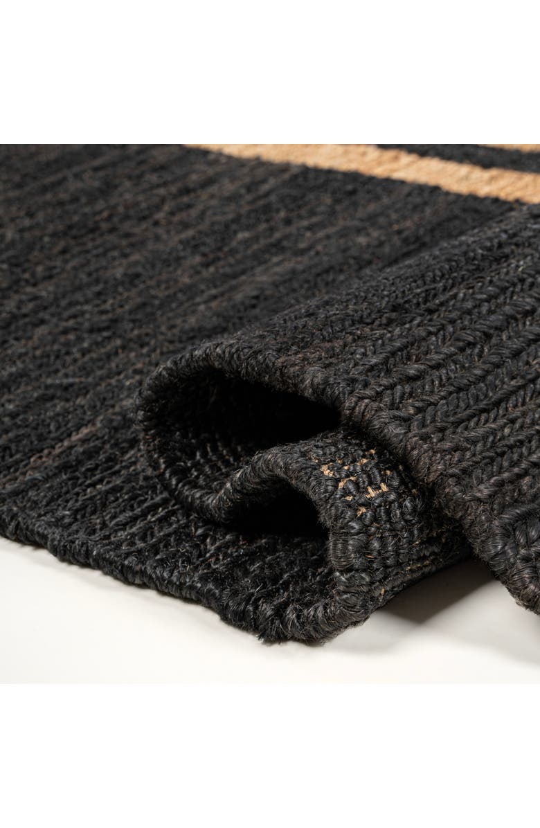 JONATHAN Y Olivier Rustic Beach House Wide Ticking Stripe Jute Area Rug, Alternate, color, Black/Natural