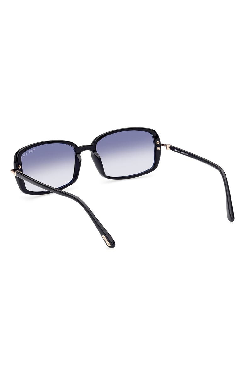 TOM FORD 56mm Polarized Rectangular Sunglasses, Alternate, color, 