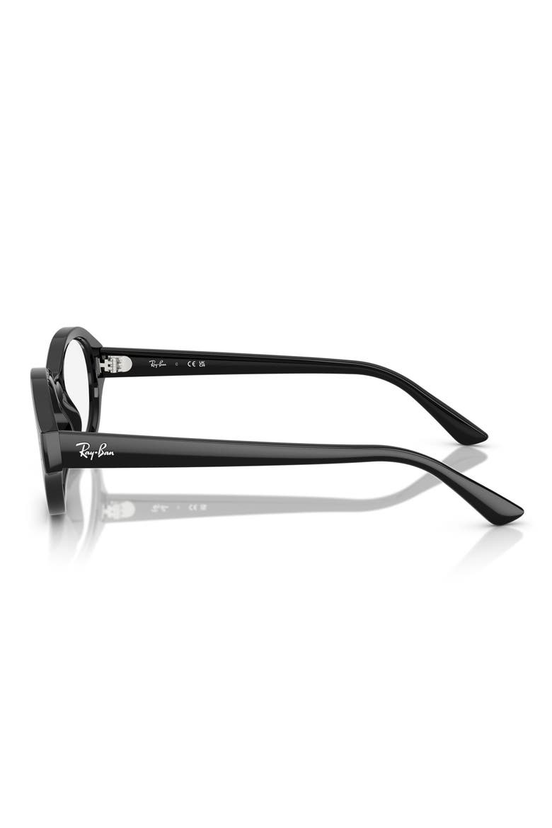 52mm Oval Optical Glasses, Alternate, color, BLACK