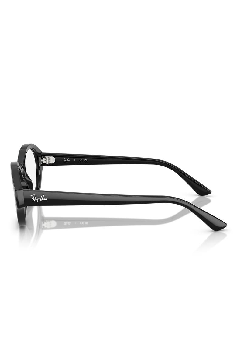 Ray-Ban 52mm Oval Optical Glasses, Alternate, color, Black