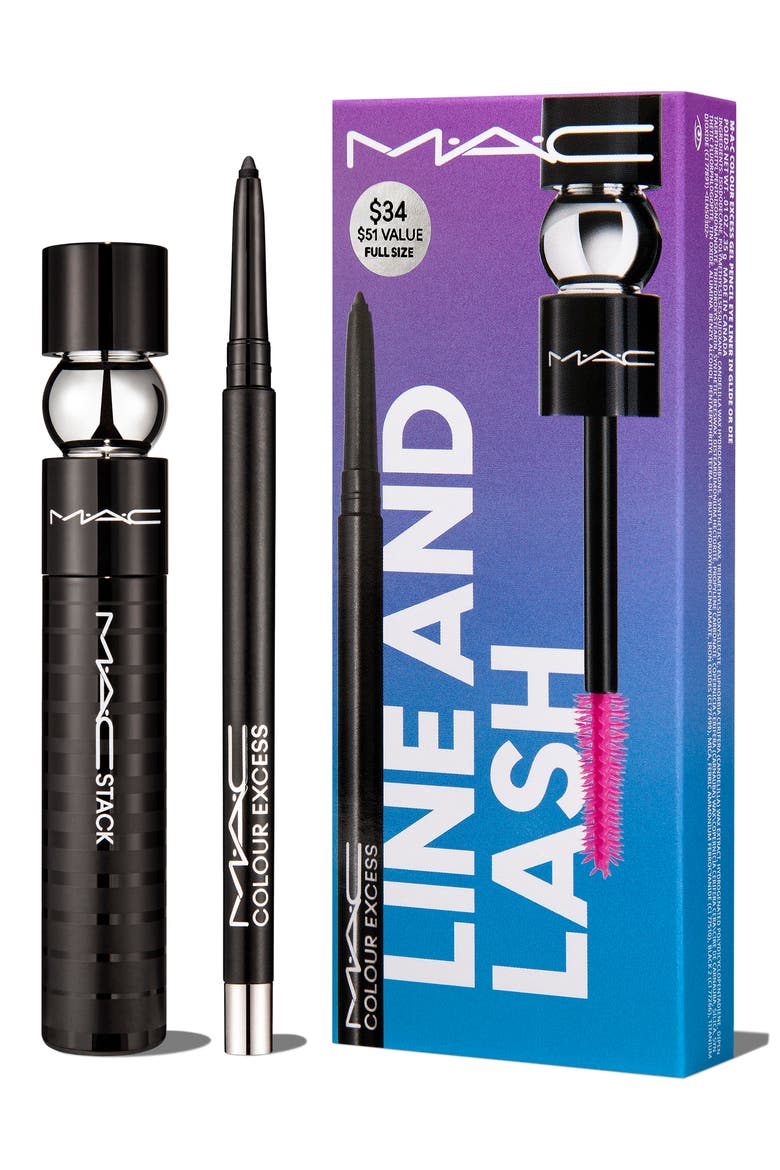 MACStack Line & Lash Eyeliner & Mascara Set $51 Value, Main, color, NO COLORDNU