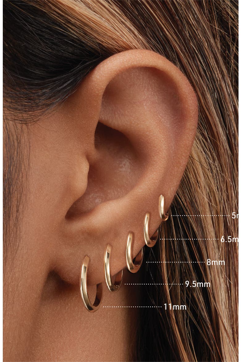 Vertex Single Hoop Earring, Alternate, color, YELLOW GOLD