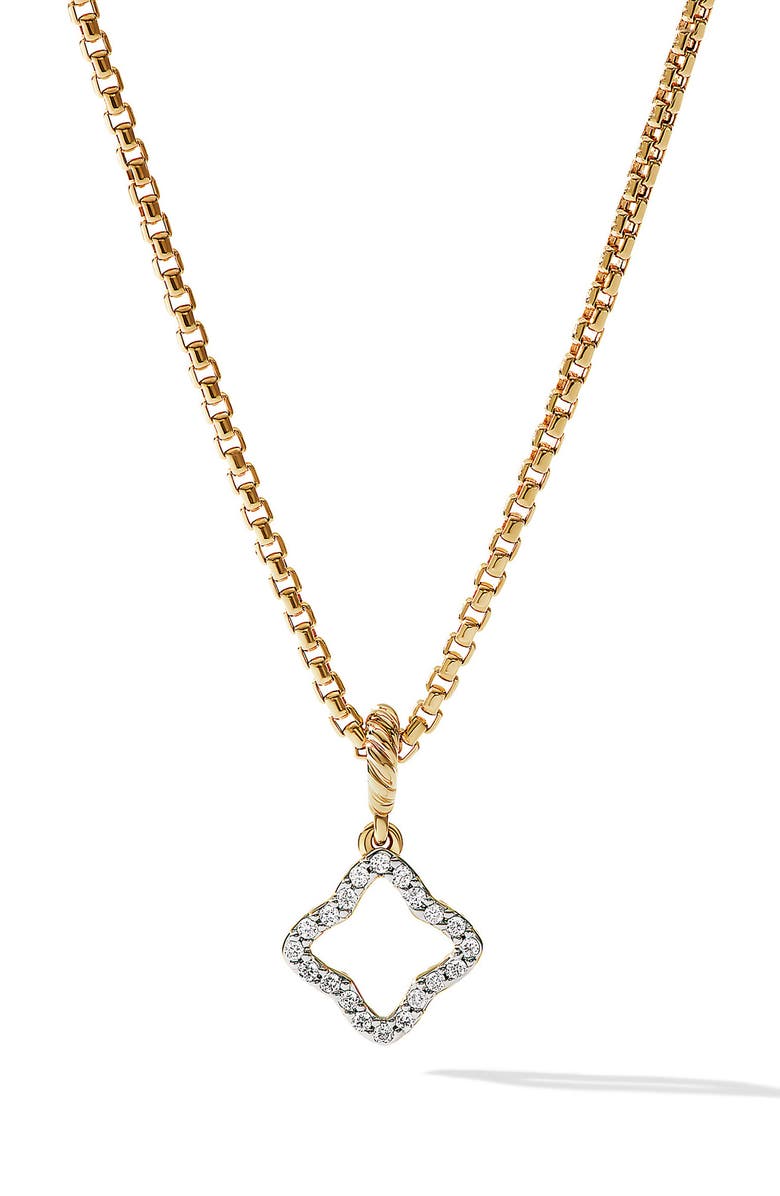 David Yurman Diamond Quatrefoil Pendant, Main, color, 