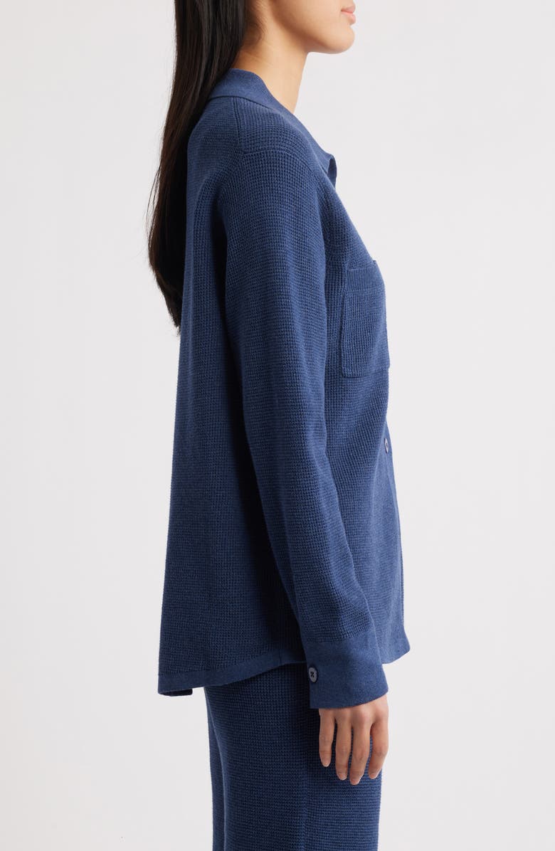MARGARET O'LEARY Jamie Waffle Stitch Cotton Sweater, Alternate, color,