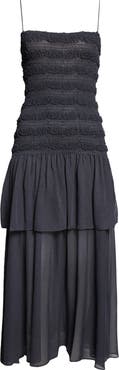 Proenza Schouler Michal Smocked Midi Dress