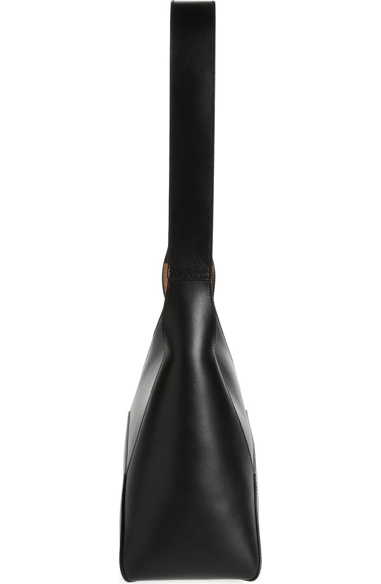 Jimmy Choo Diamond Leather Hobo, Alternate, color, Black/ Gold