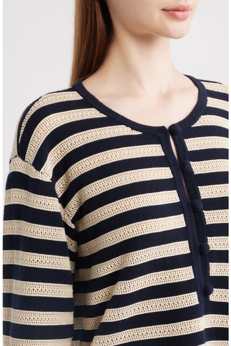 The Easy Captain Stripe Sweater, Alternate, color, CREAM MULTI