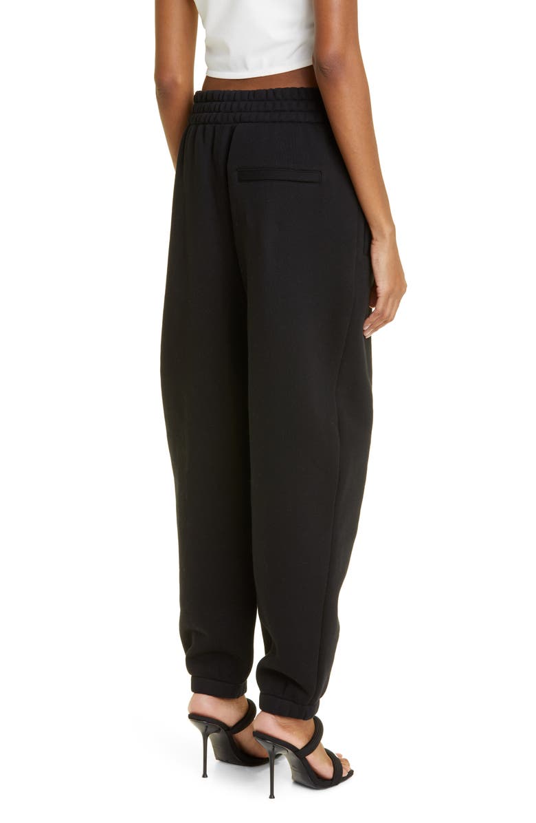 Alexander Wang Puff Logo Structured Terry Sweatpants, Alternate, color, 