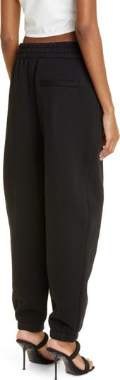 大人気【alexanderwang】Structured terry puff logo sweatpants PUFF LOGO SWEATPANT IN STRUCTURED TERRY in WHITE