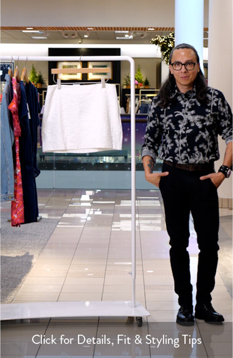 Textured Cotton Blend Miniskirt, sales video thumbnail