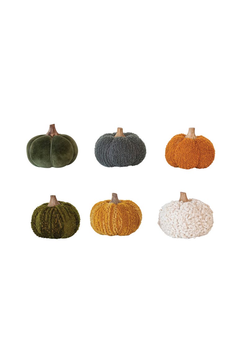 Pumpkin Holiday Decor with Stem, Main, color, Orange