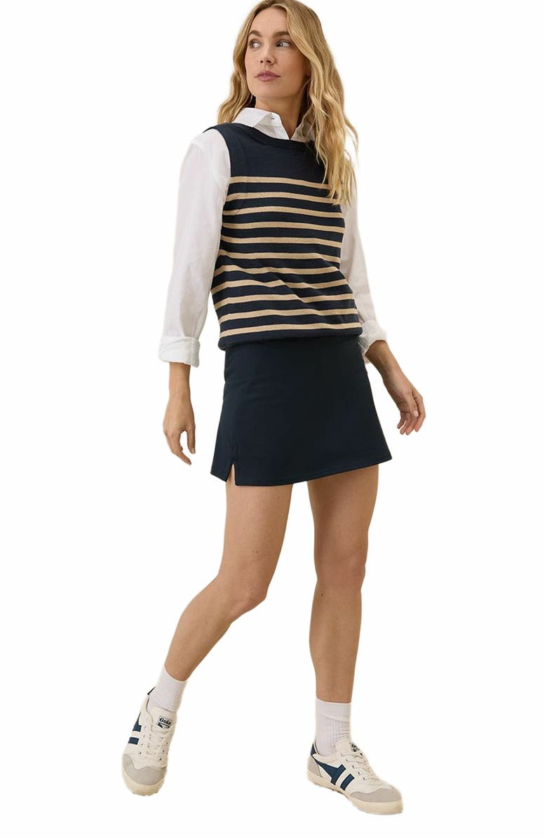 Pact On the Go-To Pocket Skort Made with Organic Cotton, Alternate, color, Midnight Blue