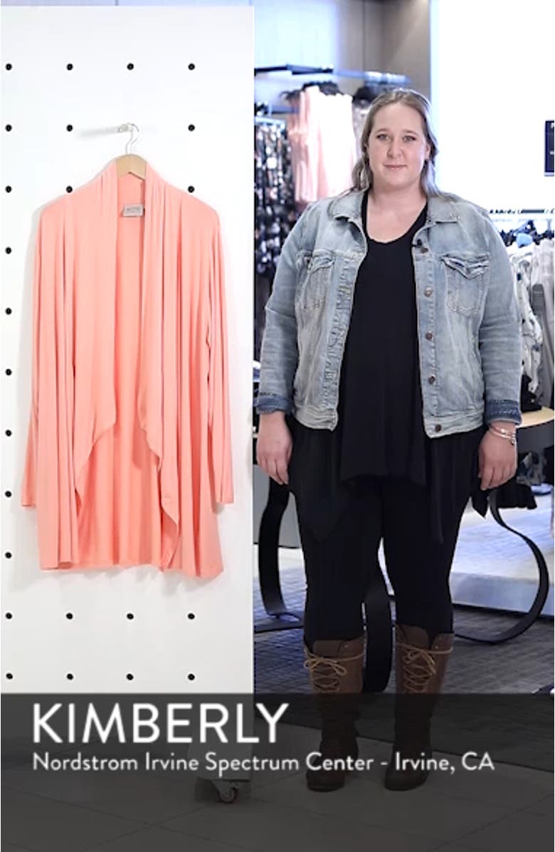 Waterfall Drape Front Cardigan, sales video thumbnail