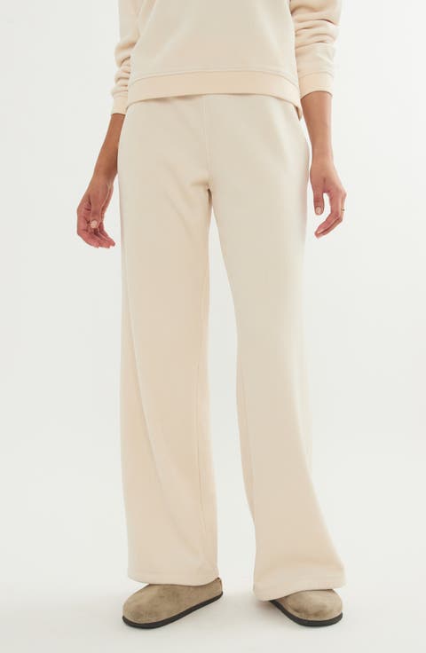 Velour Flare Leg Pants