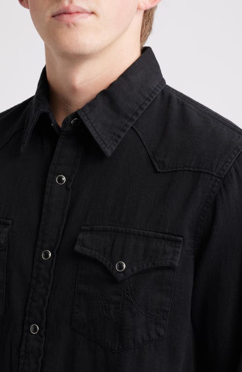 Ag Huston Classic Fit Western Snap-up Shirt In Black