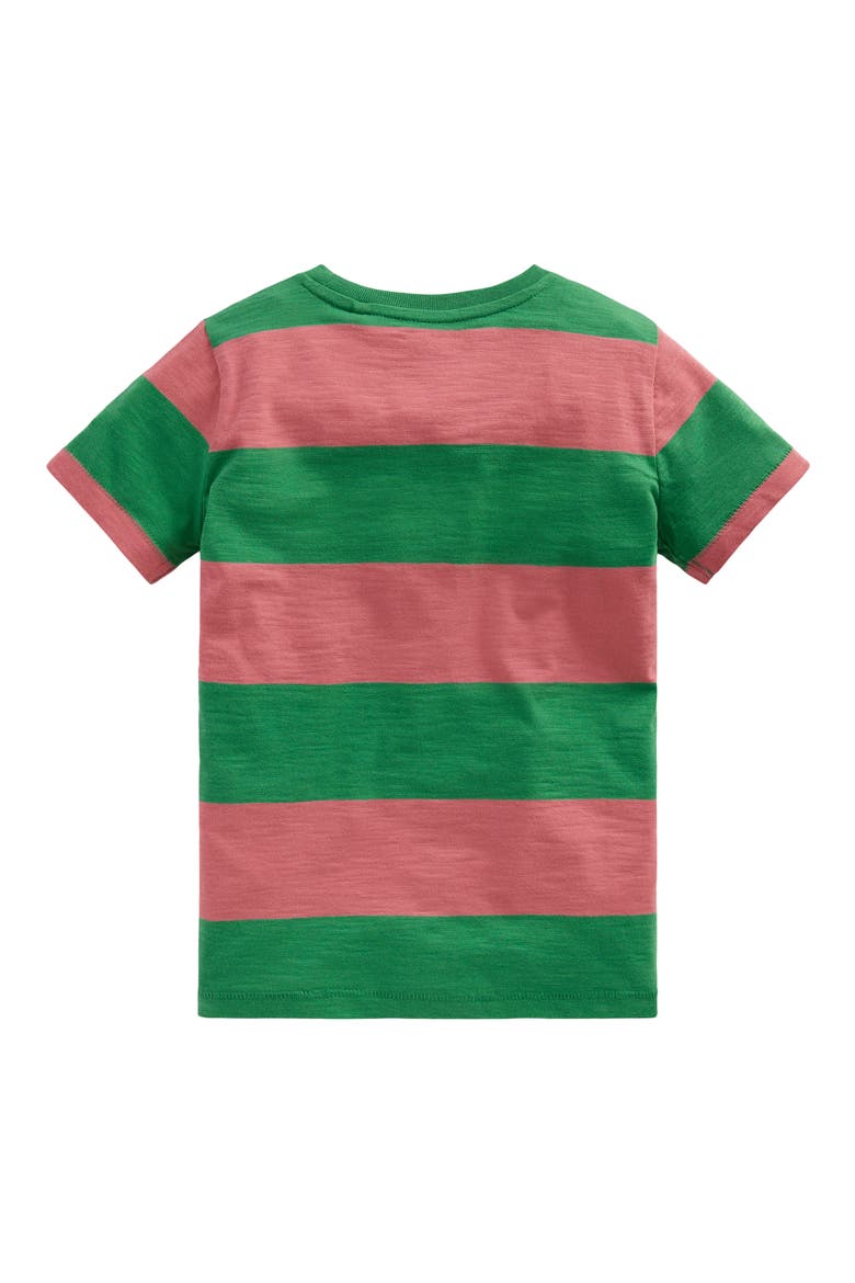 Kids' Stripe Pocket T-Shirt, Alternate, color, SHAMROCK GREEN/ CHINTZ PINK