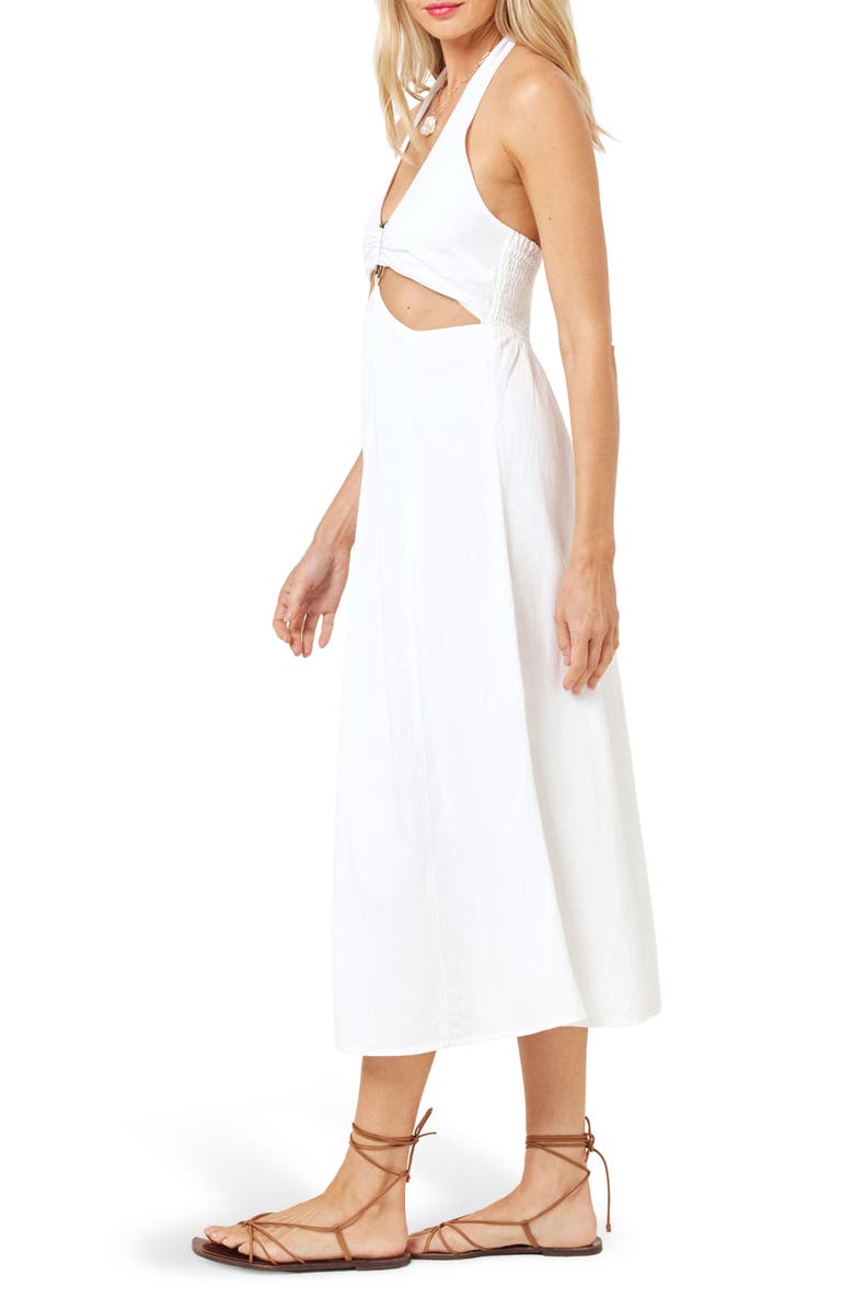 LSPACE Eliza Cutout Cover-Up Halter Dress, Alternate, color, 