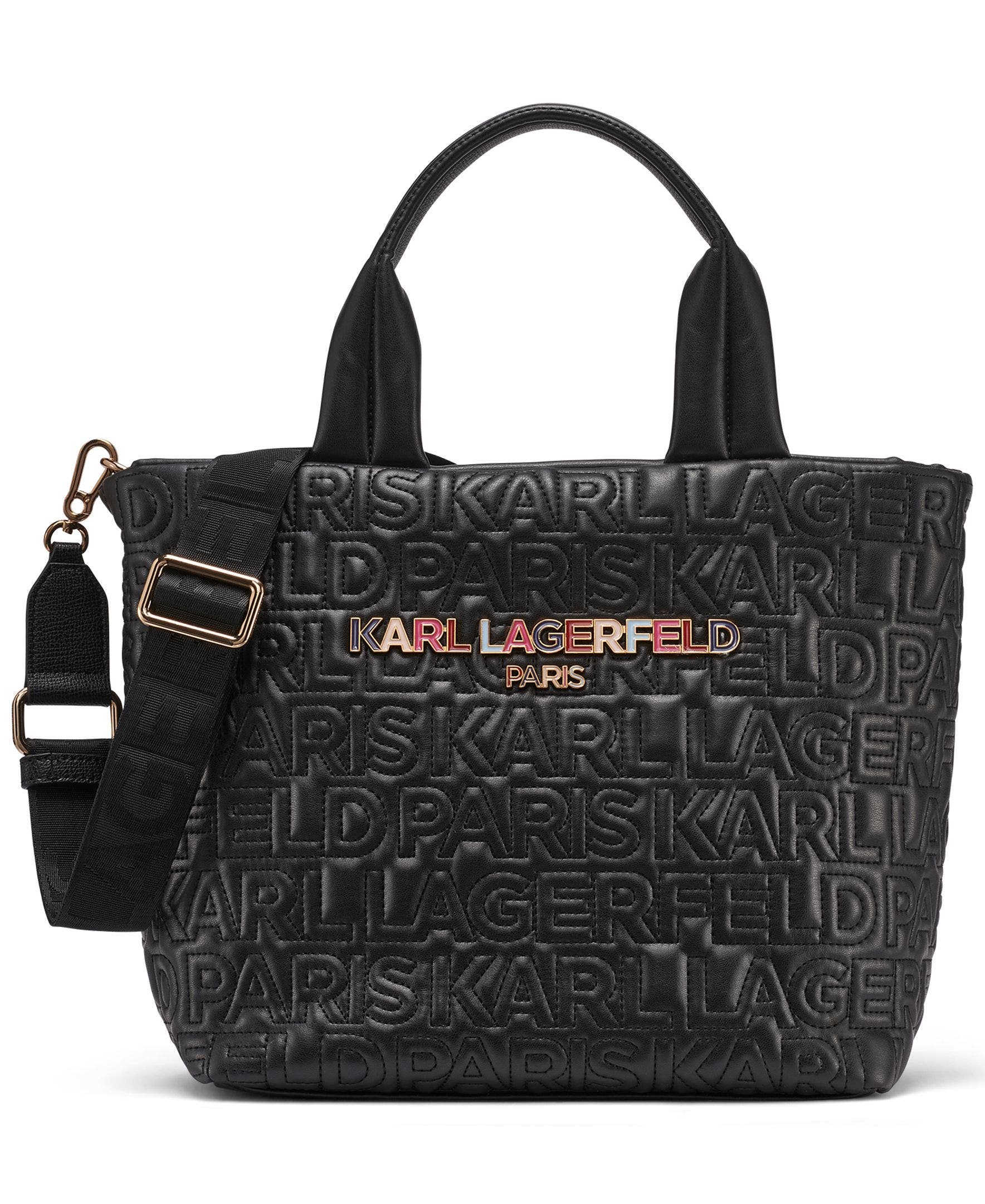 KARL LAGERFELD PARIS Voyage Med Tote, Main, color, 