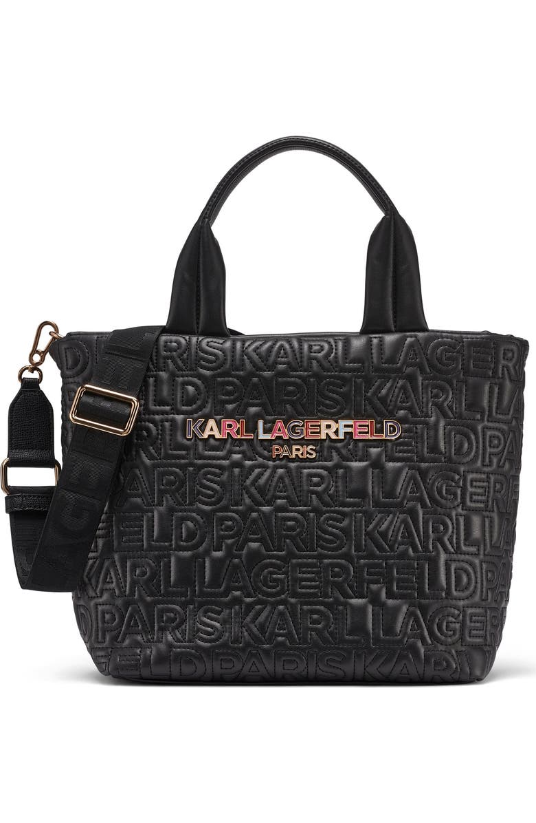 KARL LAGERFELD PARIS Voyage Med Tote, Main, color,