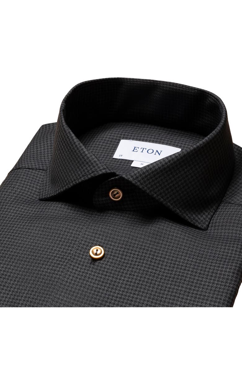 Eton Contemporary Fit Houndstooth Merino Wool Dress Shirt, Alternate, color,