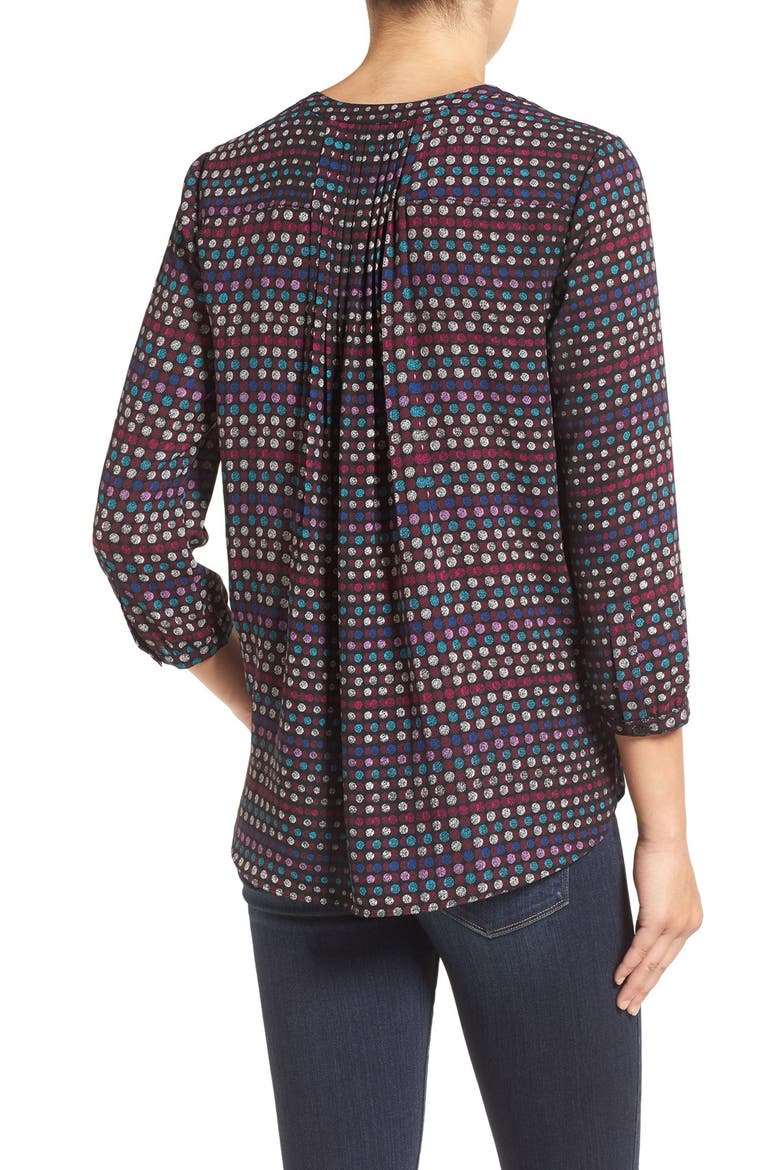 Henley Blouse, Alternate, color, FOX DOT RENAISSANCE PINK