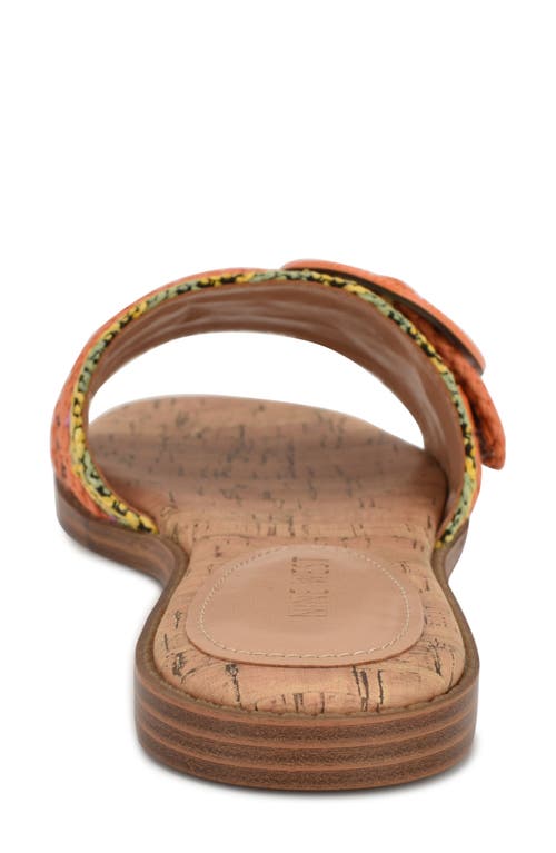 Nine West Pappy Slide Sandal In Orange