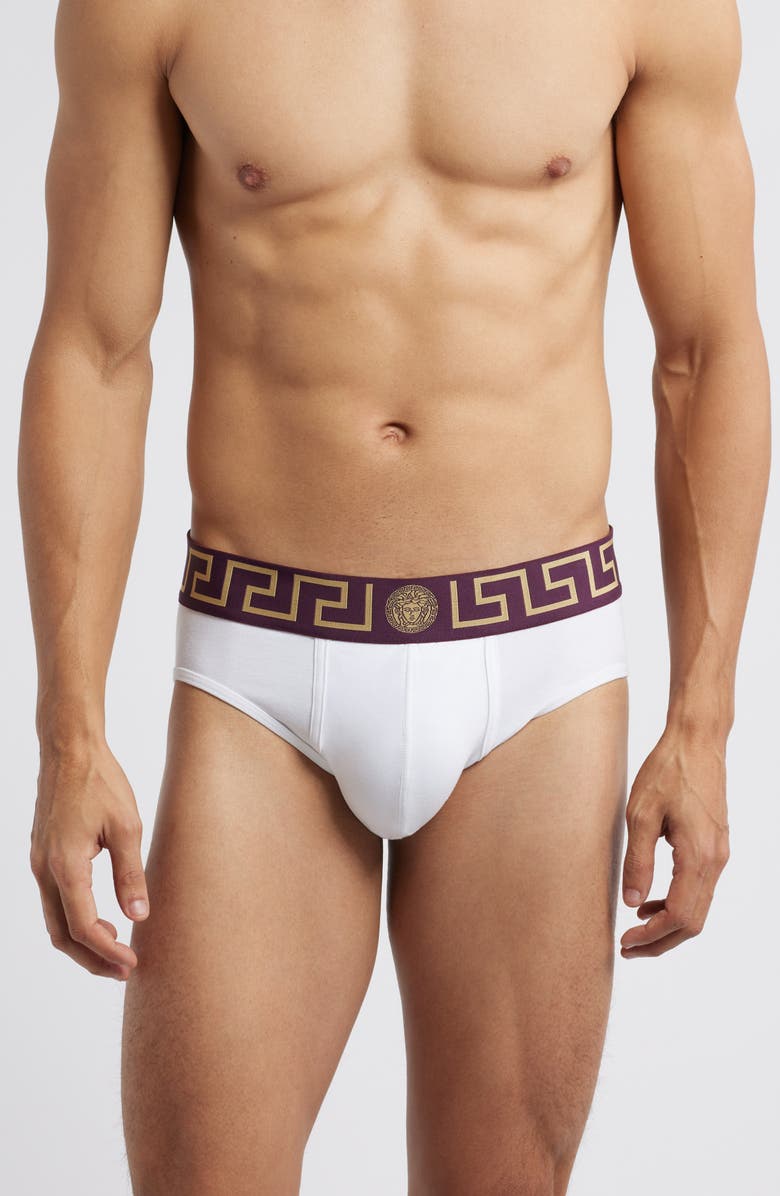 Versace Grecca Band Briefs, Main, color, 