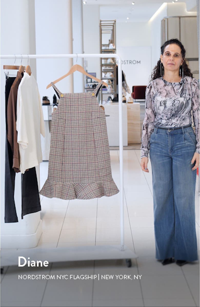 Check Wool Blend Minidress, sales video thumbnail