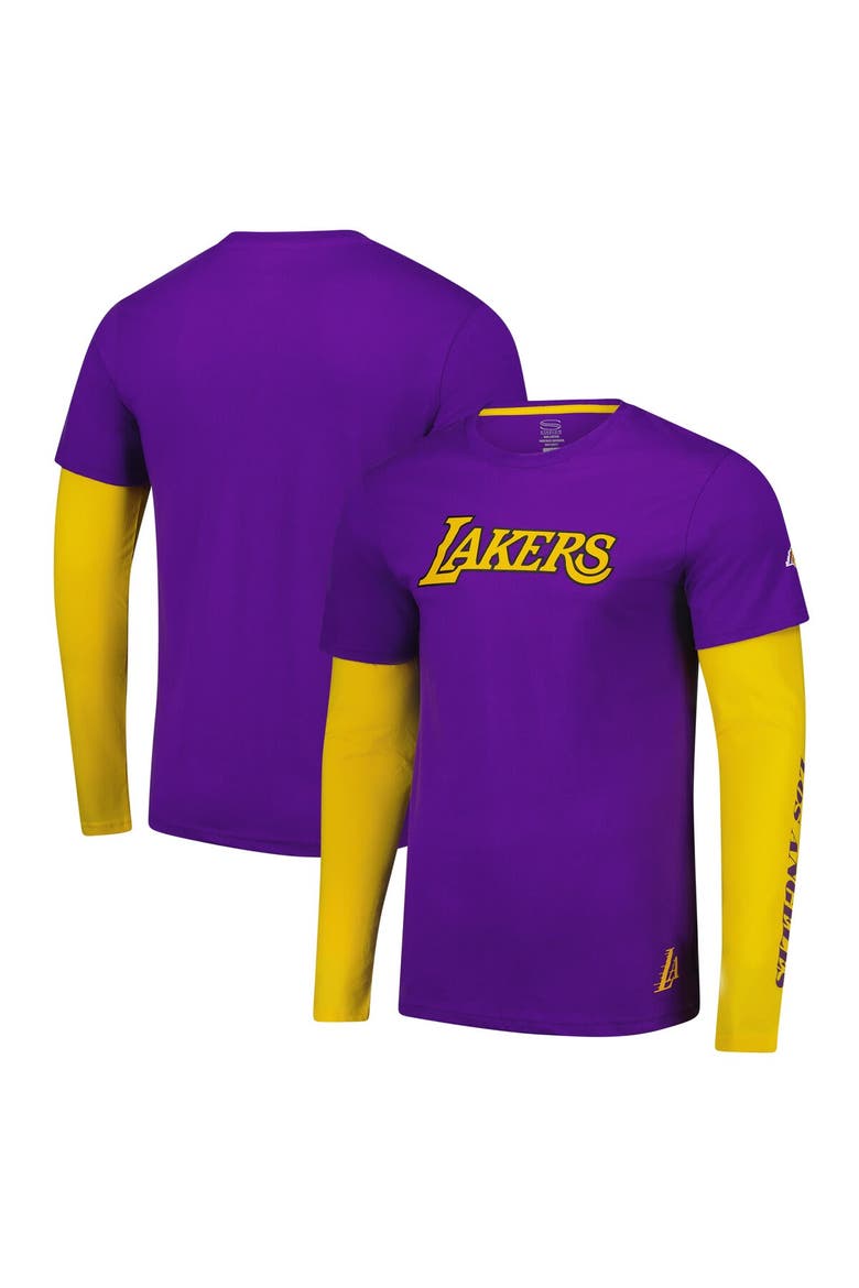 Unisex Stadium Essentials Purple Los Angeles Lakers Spectator 2fer Long Sleeve  T-Shirt, Main, color, Purple