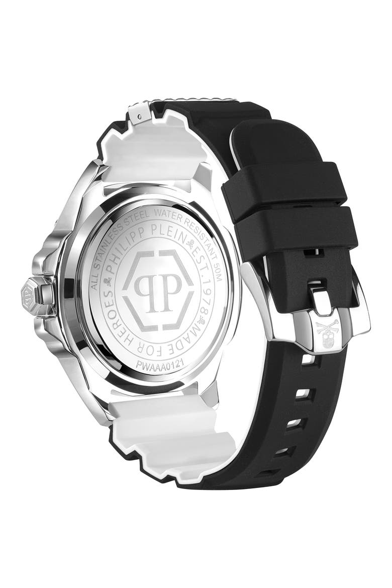 The $kull Silicone Strap Watch, 44mm, Alternate, color, STSTL