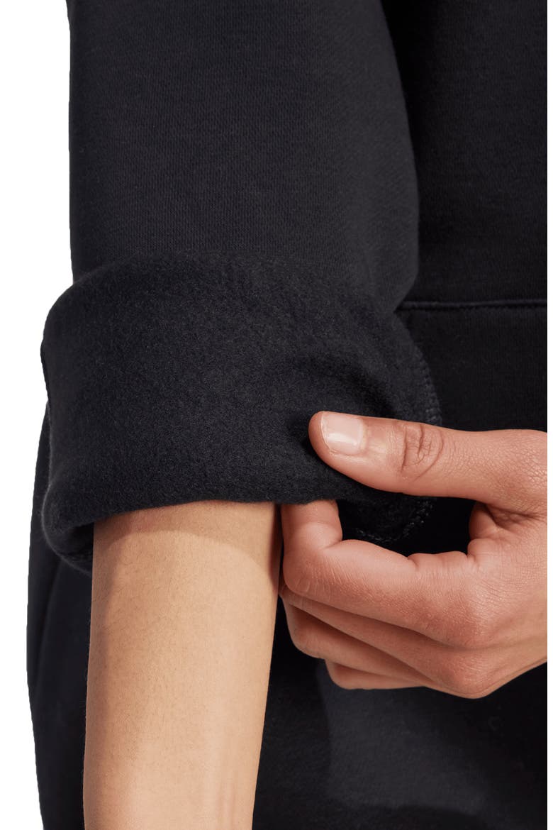 Trefoil Essentials Oversized Lifestyle Hoodie, Alternate, color, BLACK
