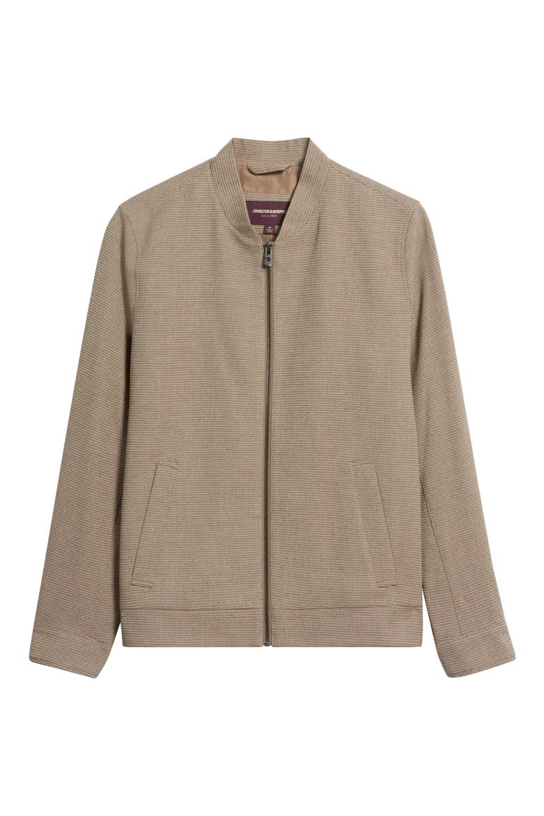 Pattern Zip Jacket, Alternate, color, BROWN