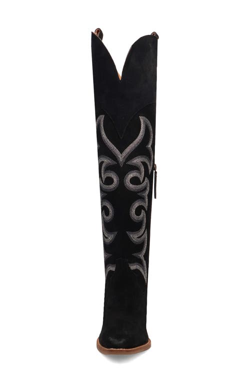 Dingo Primadonna Pointed Toe Over The Knee Western Boot In Black