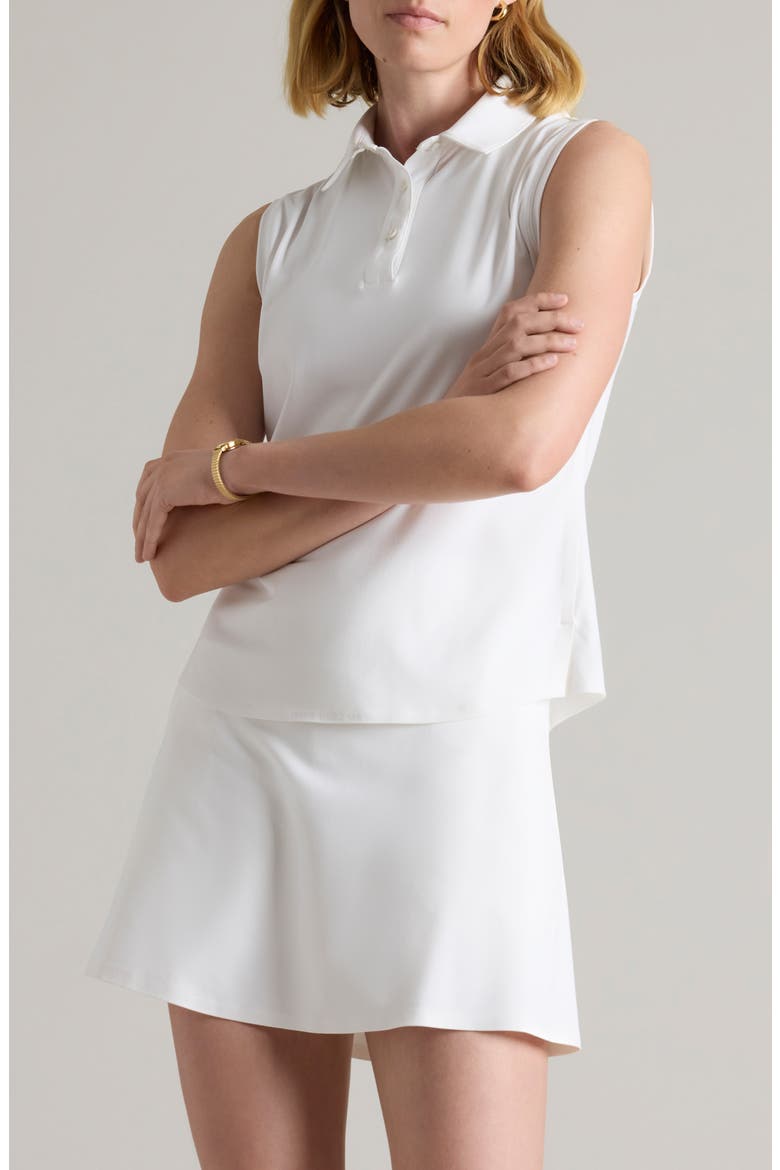Course to Court Sleeveless Polo, Alternate, color, SNOW WHITE
