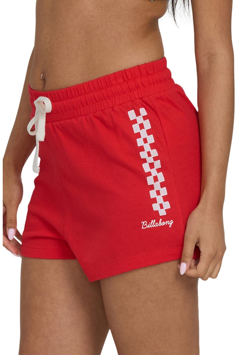 Vacay Forever Cotton Knit Shorts, Alternate, color, FIESTA RED