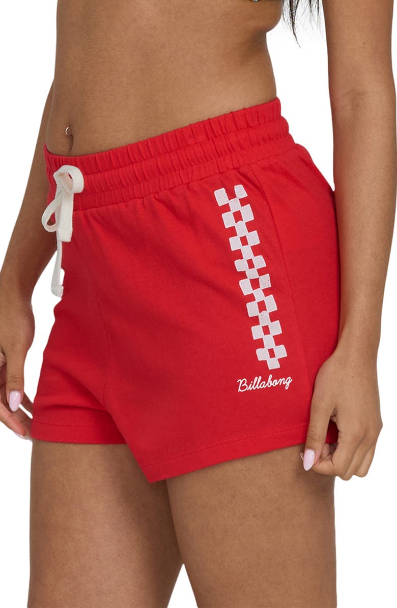 Billabong Vacay Forever Cotton Knit Shorts, Alternate, color, Fiesta Red