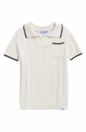 Kids' Tipped Cotton Polo Sweater