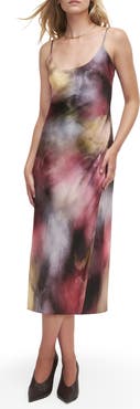 Favorite Daughter The Amber Abstract Print Midi Slipdress