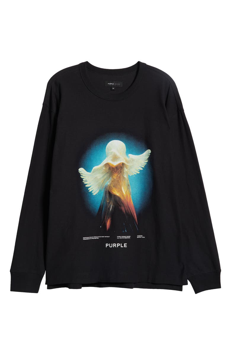 PURPLE BRAND Angel Long Sleeve Graphic T-Shirt, Alternate, color, 