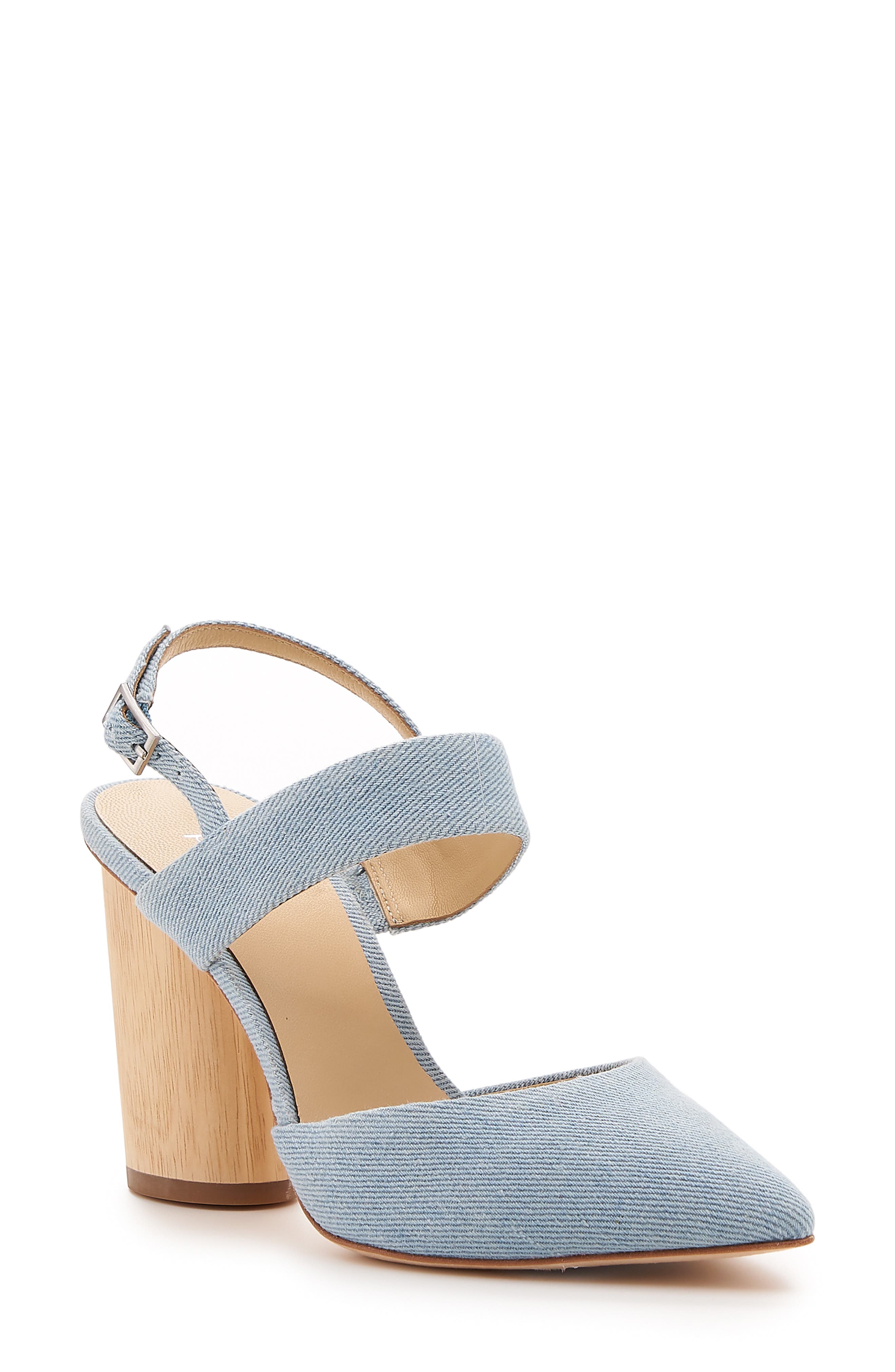 Halle Quarter Strap Pointy Toe Pump, Main, color, BLUSH WASH