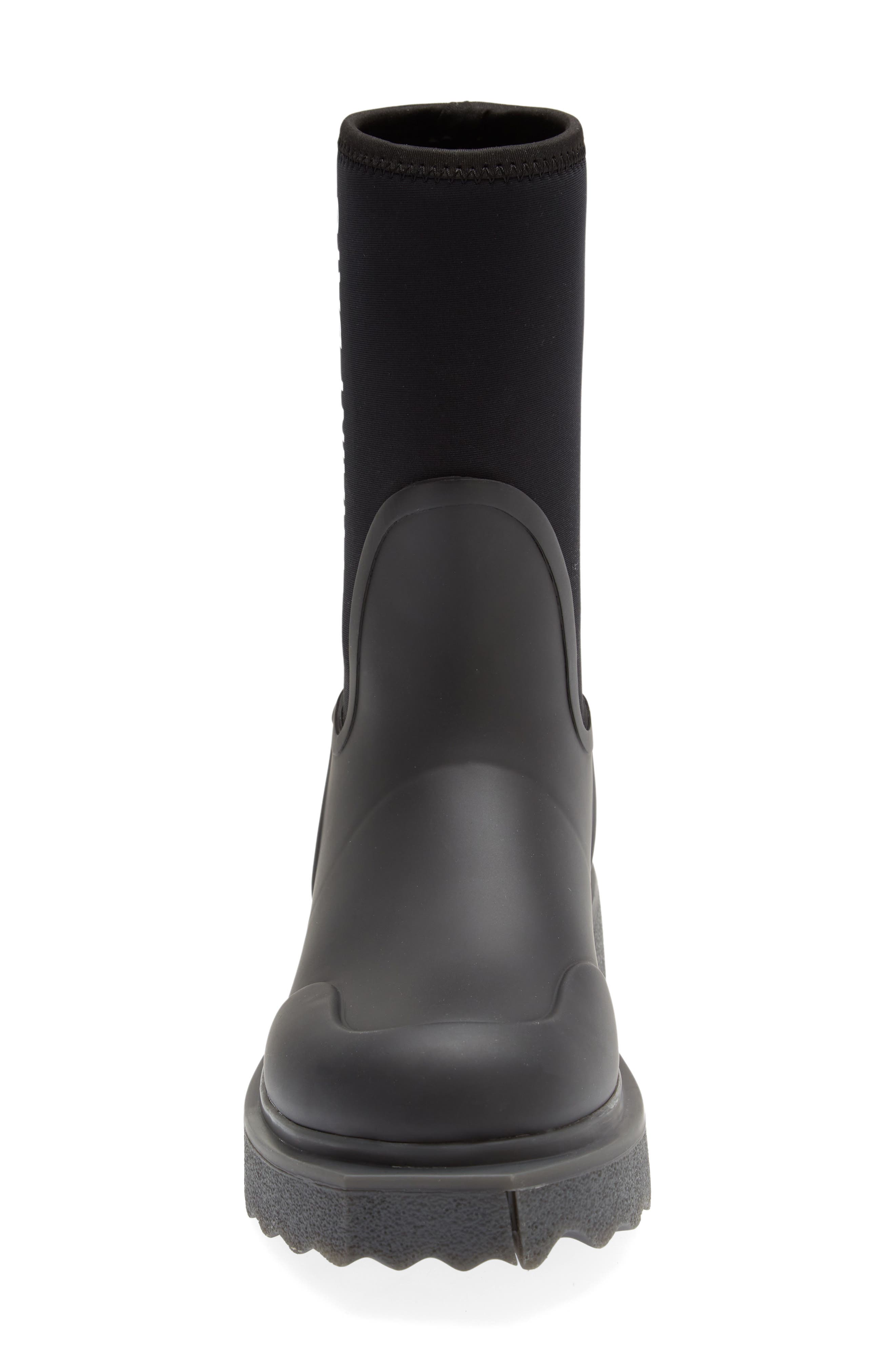 Off-White Sponge Sole Waterproof Rain Boot, Alternate, color, 