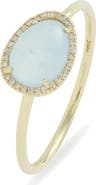Meira T Milky Amazonite & Diamond Ring