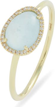 Meira T Milky Amazonite & Diamond Ring