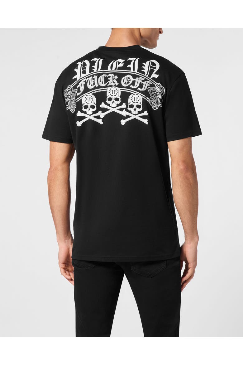 T-Shirt Round Neck Ss Skull&Amp;Bones Men, Alternate, color, black