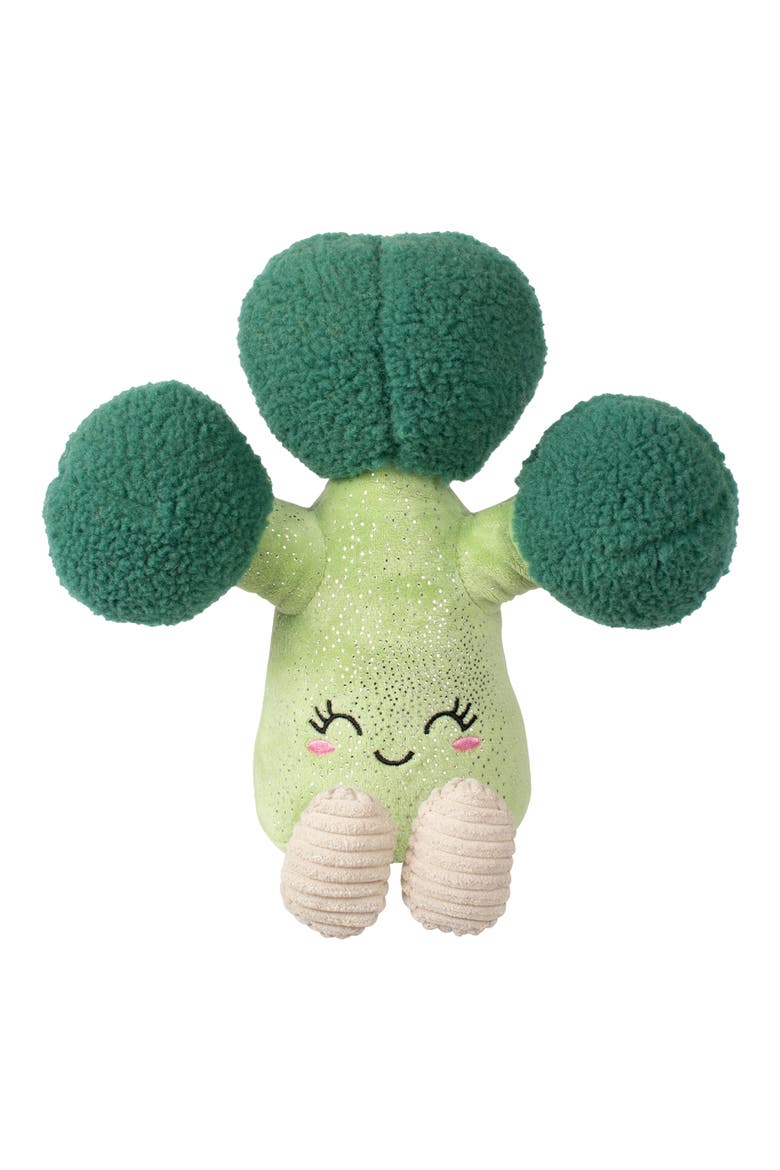 Brocc Star Plush Dog Toy, Main, color, GREEN MULTI