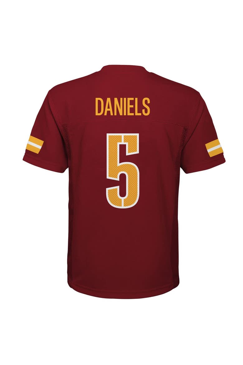 Preschool Outerstuff Jayden Daniels Burgundy Washington Commanders Replica Player Jersey, Alternate, color, Burgundy