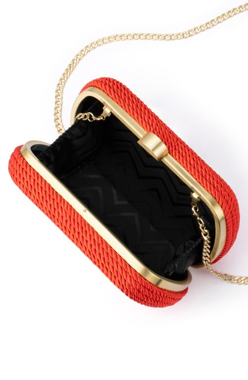 Olga Berg Martina Rope Clutch In Red